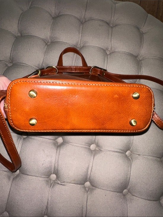 REAL Leather Backpack Purse in Brown main image 5